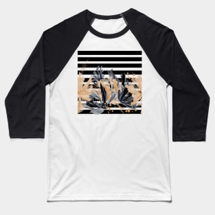 Stripes and Flowers Baseball T-Shirt